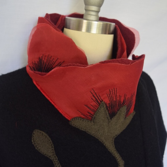 Anthropologie CoVelo felted wool Poppy jacket - Picture 7 of 8